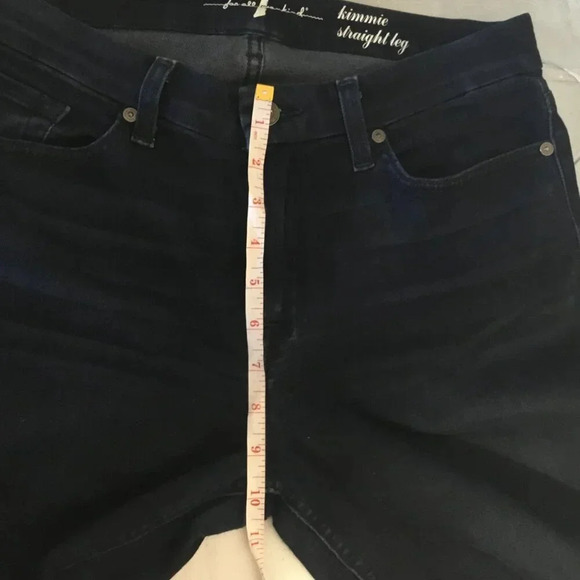 7 for all mankind kimmie straight leg dark blue jeans SZ 31 - Picture 6 of 14